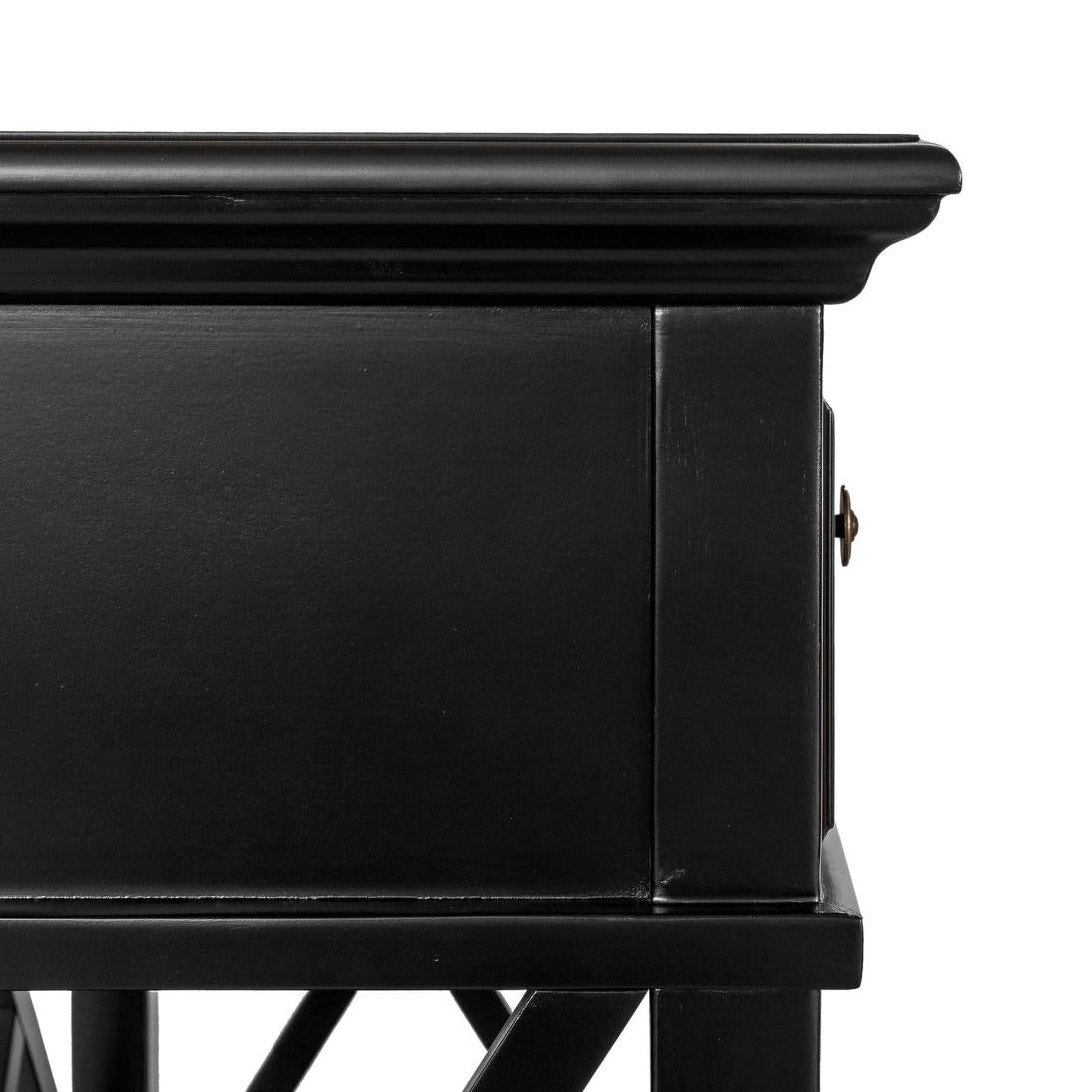 Sorrento 3 Drawer Hamptons 190cm Console Black