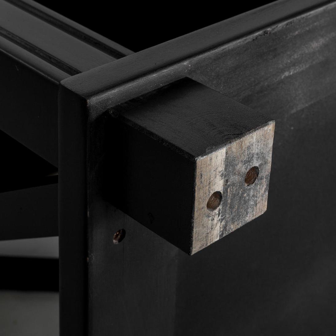 Sorrento Hamptons 130cm 2 Drawer Console Black