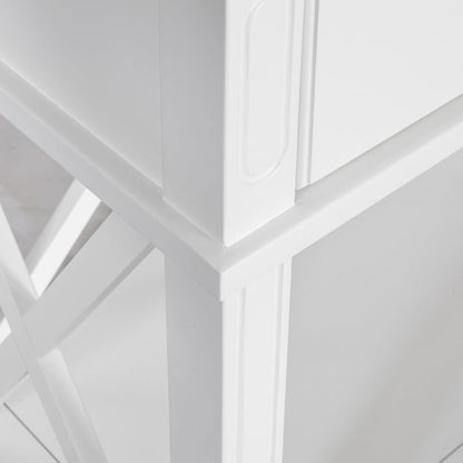 Sorrento Hamptons 130cm 2 Drawer Console White