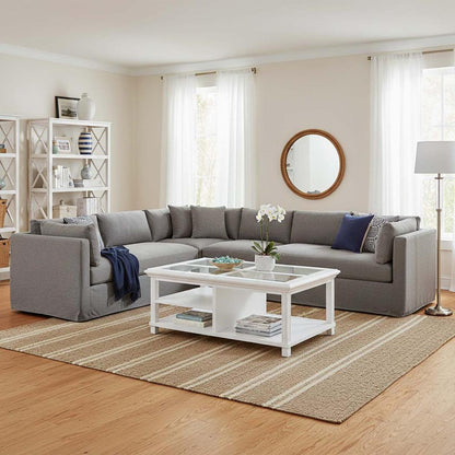 Sorrento Hamptons Square 120cm Coffee Table White