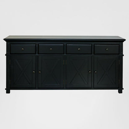Sorrento 4 Door Hamptons 188cm Buffet Black