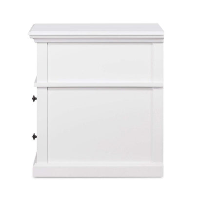 Sorrento Hamptons Medium 2 Drawer Bedside Table White