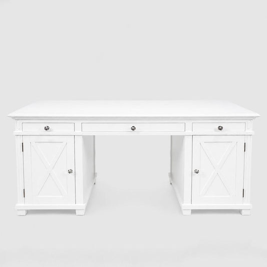 Sorrento Beach Desk White Double