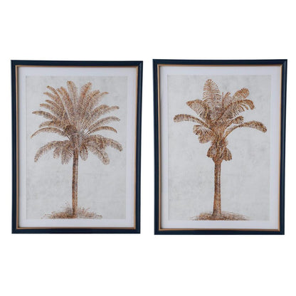 Luxe Golden Palms In Navy Frame With Gold Set 2
