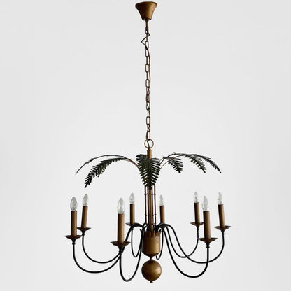 Palm Leaves Iron Chandelier 8 Lights
