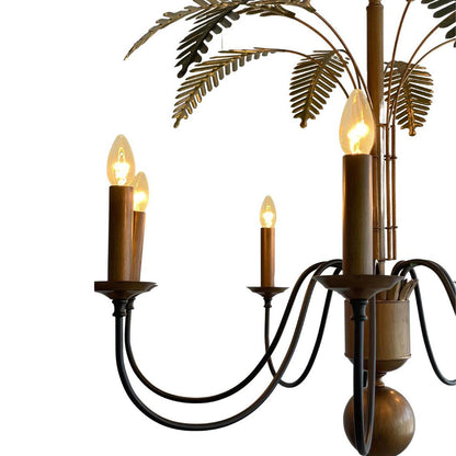 Palm Leaves Iron Chandelier 8 Lights