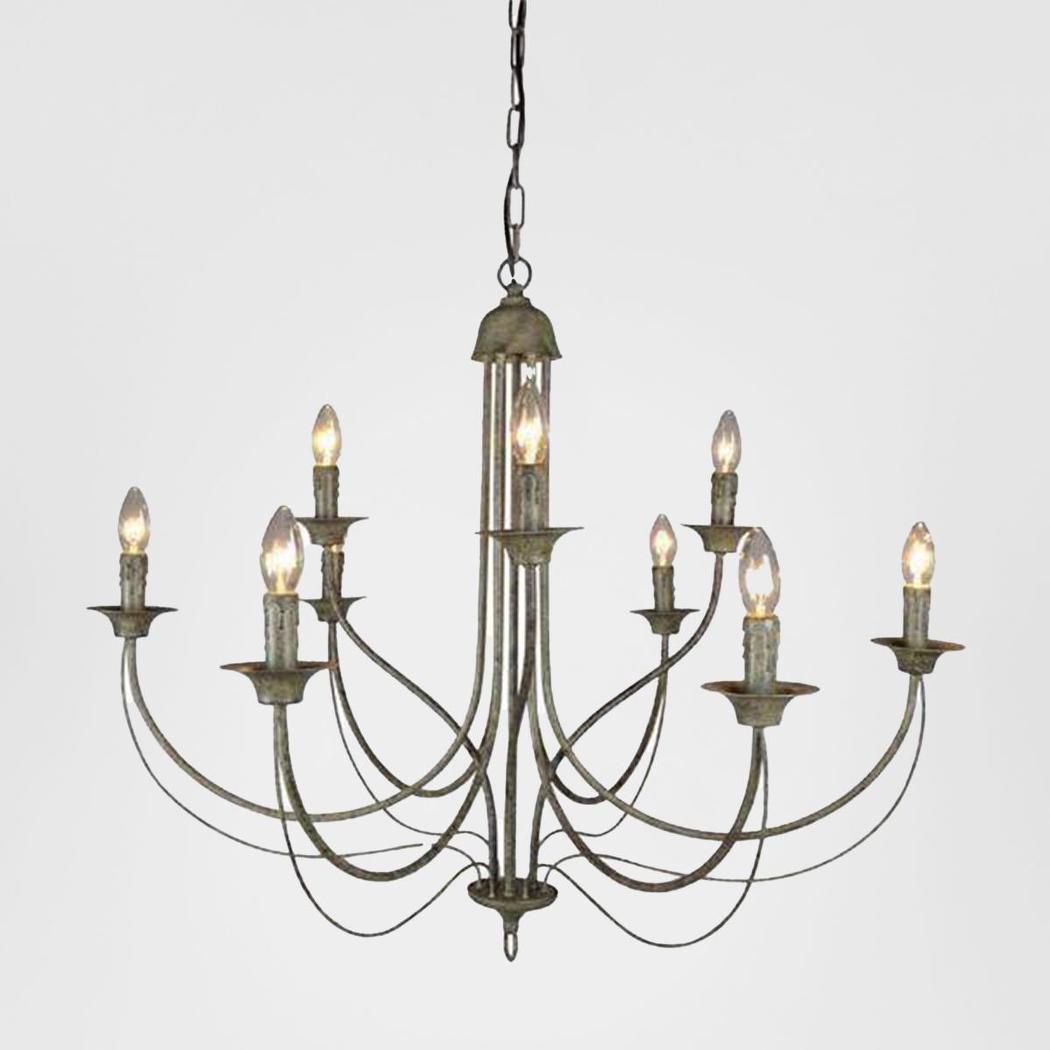 Taupe Chandelier with 9 Lights