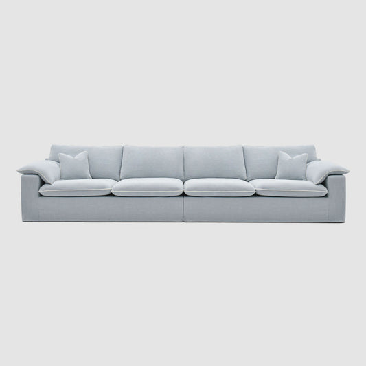 Norfolk 4 Seater Sofa Beach w/White Piping