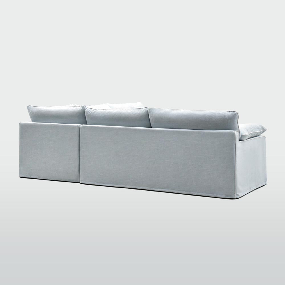 Norfolk 5 Seater Modular Sofa Beach w/White piping