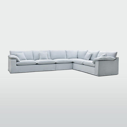 Norfolk 6 Seater Modular Beach w/White piping
