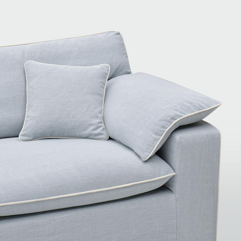 Norfolk 6 Seater Modular Beach w/White piping