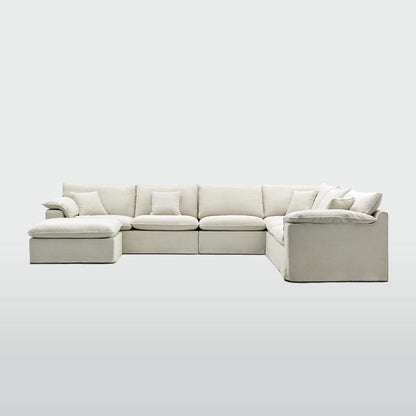Norfolk 6 Seater Modular with Chaise (Reversible) Beige