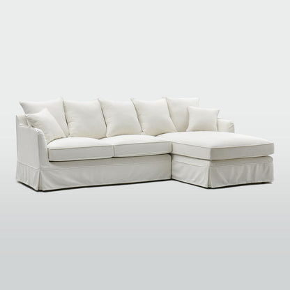 Noosa 3 Seater Right Chaise Sofa Ivory