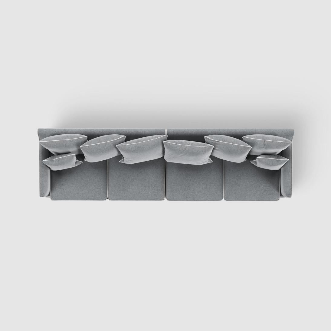 Noosa 4 Seat Modular Sofa Grey