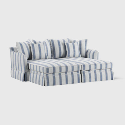 Noosa Double Chaise Daybed Blue Sky Stripe
