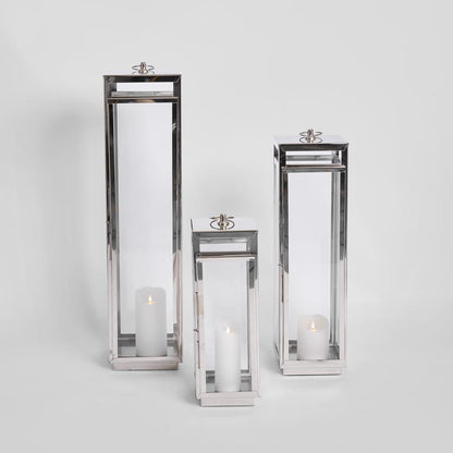 Charlotte Lantern Large Nickel - Outdoor