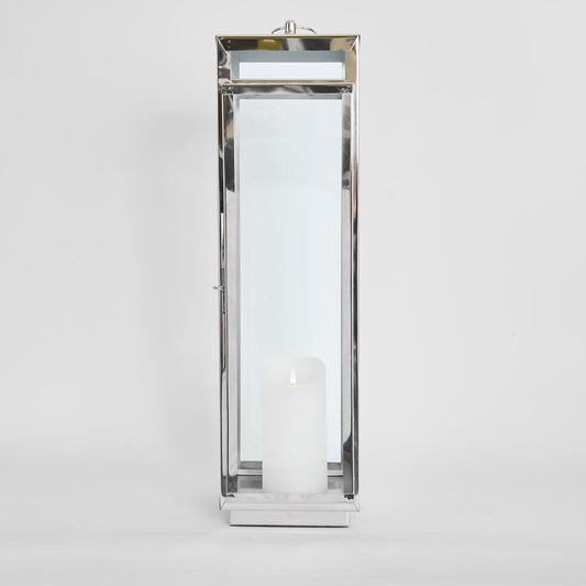 Charlotte Lantern Medium Nickel - Outdoor