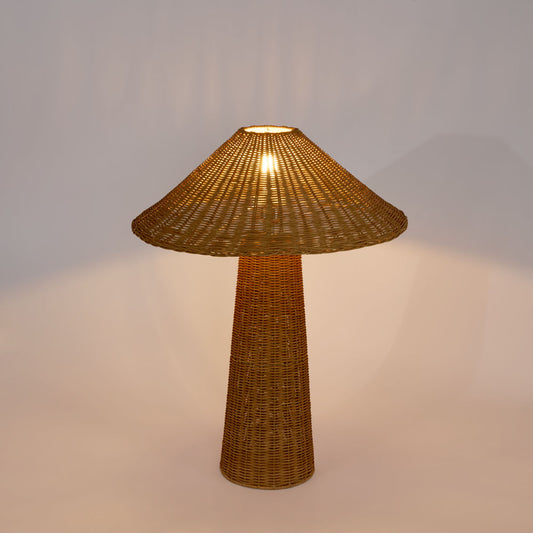Apex Rattan Table Lamp & Shade