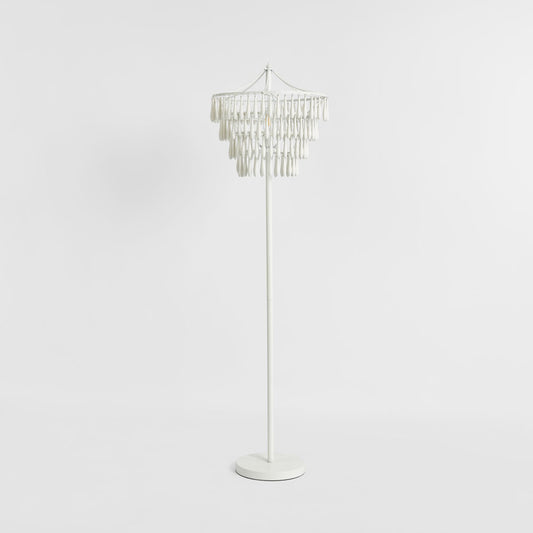 Raindrop Chandelier Floor Lamp White