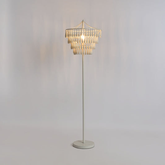 Raindrop Chandelier Floor Lamp White