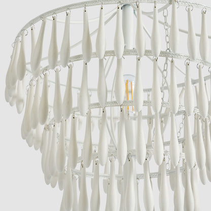 Raindrop Chandelier Floor Lamp White