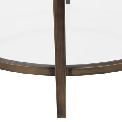 Palladium Brass Iron & Glass Coffee Table