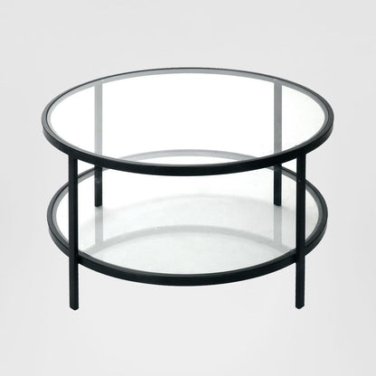 Palladium Black Iron & Glass Coffee Table