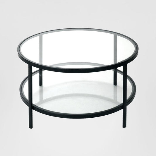 Palladium Black Iron & Glass Coffee Table