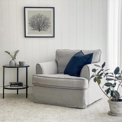 Palladium Black Iron & Glass Side Table