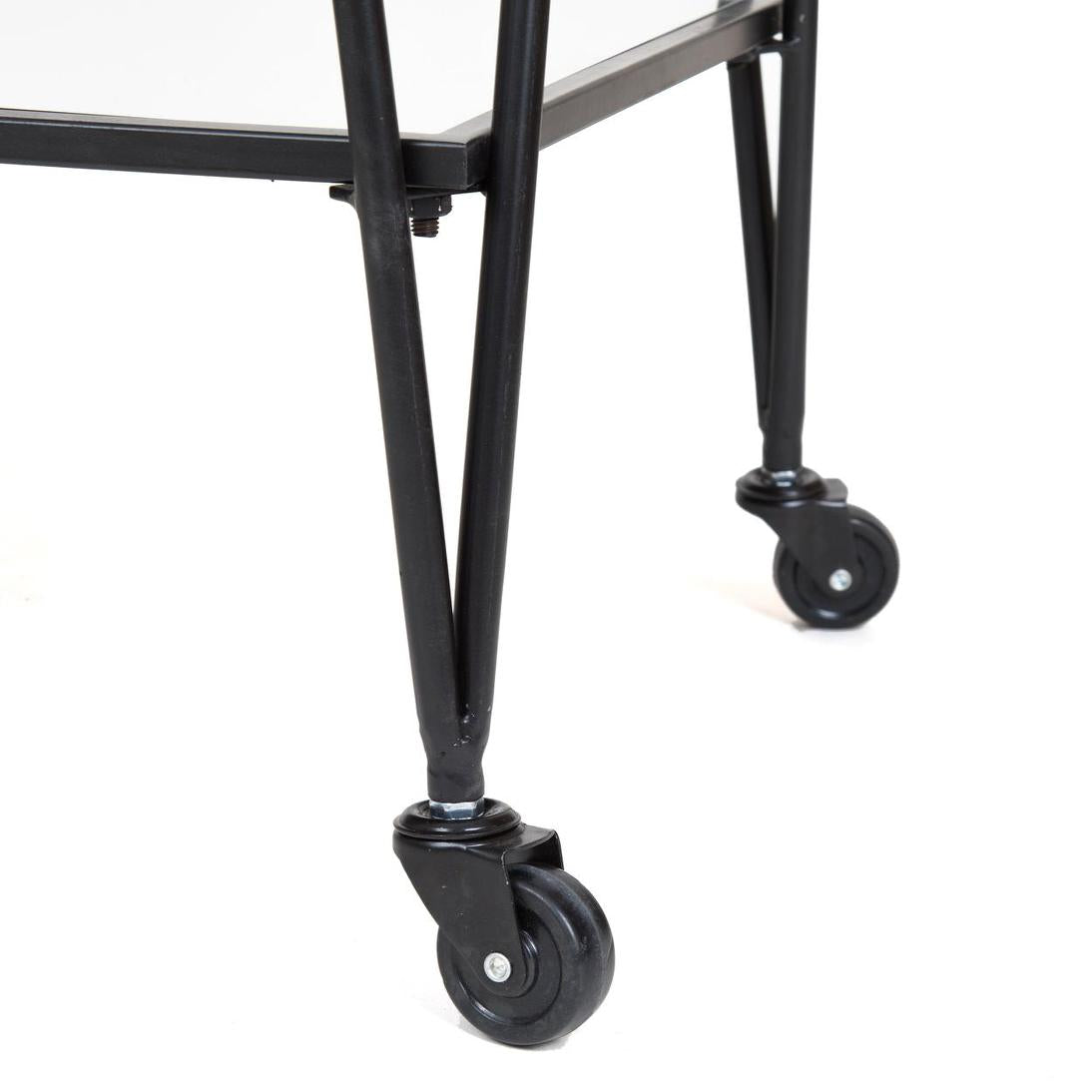 Lloyd Mirror Shelf Bar Cart Black