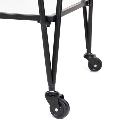 Lloyd Mirror Shelf Bar Cart Black