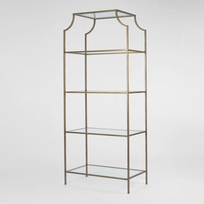 Palladium Brass Iron & Glass Shelf