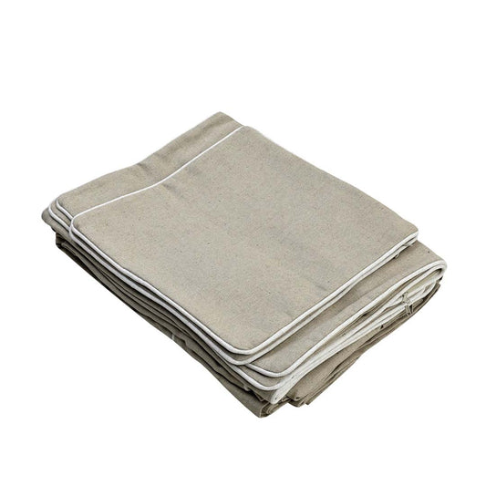 Slip Cover Only - Noosa Hamptons 2S RHF Natural W/White Piping