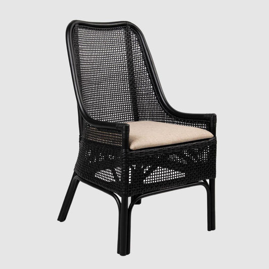 Victoria Hamptons Dining Chair Black