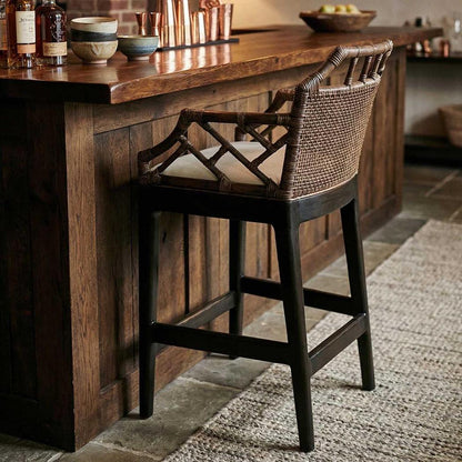 Baker Counter Stool with arms Soil Brown