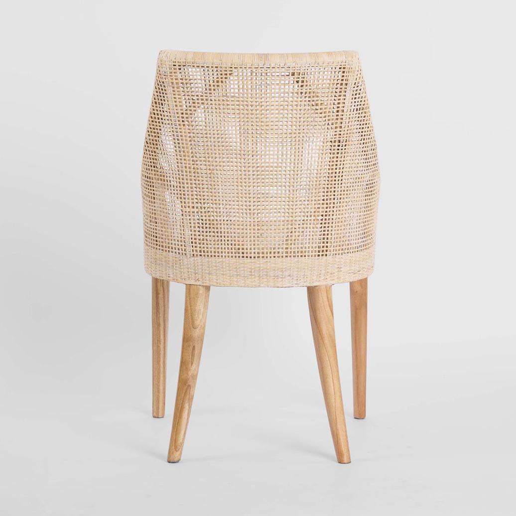 Charlotte Rattan Dining Chair Natural Whitewash