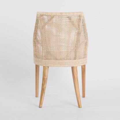 Charlotte Rattan Dining Chair Natural Whitewash