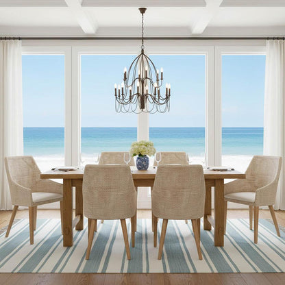 Charlotte Rattan Dining Chair Natural Whitewash