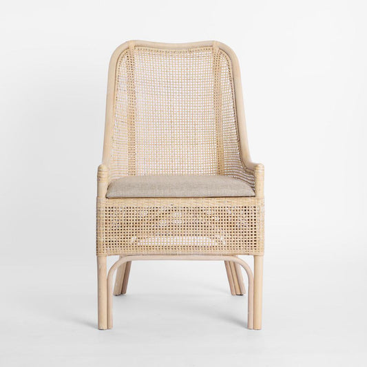 Victoria Hamptons Dining Chair Natural Whitewash