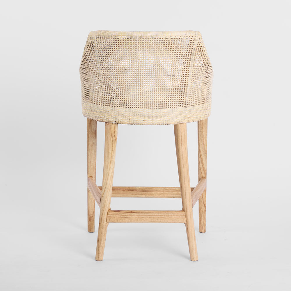 Charlotte Rattan Counter Stool Natural Whitewash