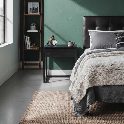 Oslo Black Oak Bedside Table