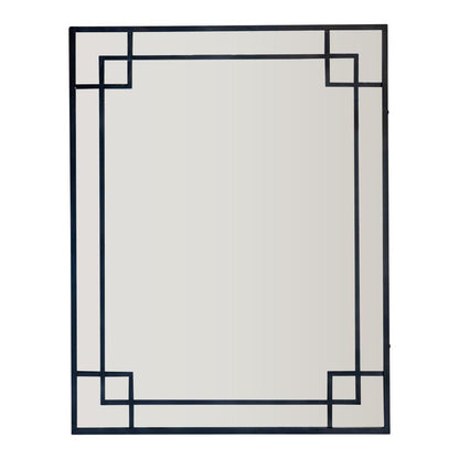 160Cm Black Mirror With Corner Detail