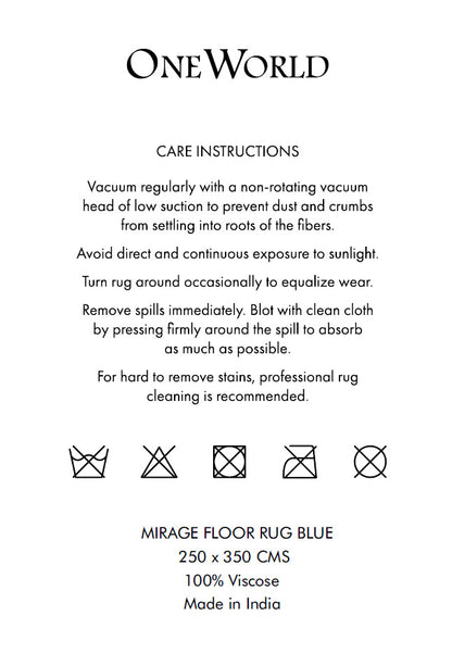 Mirage Floor Rug 250x350cm Blue