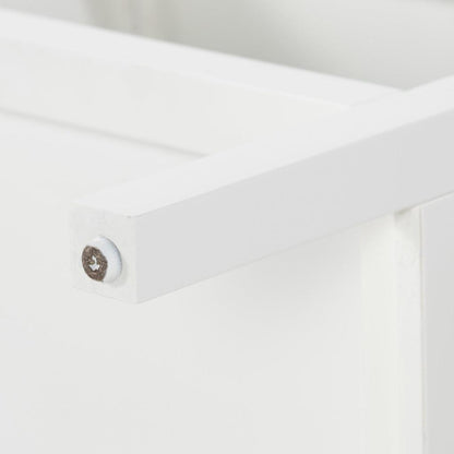 Santorini Hamptons Timber/Rattan Bedside Table White