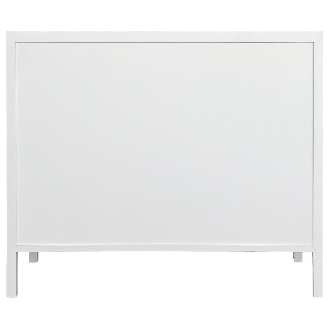 Santorini Hamptons 3 Drawer Timber/Rattan Dresser 100cm White