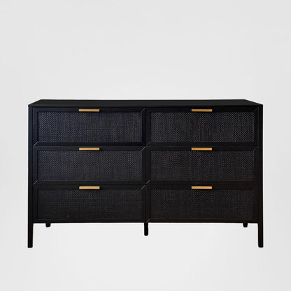 Santorini Dresser 6 Drawer Black