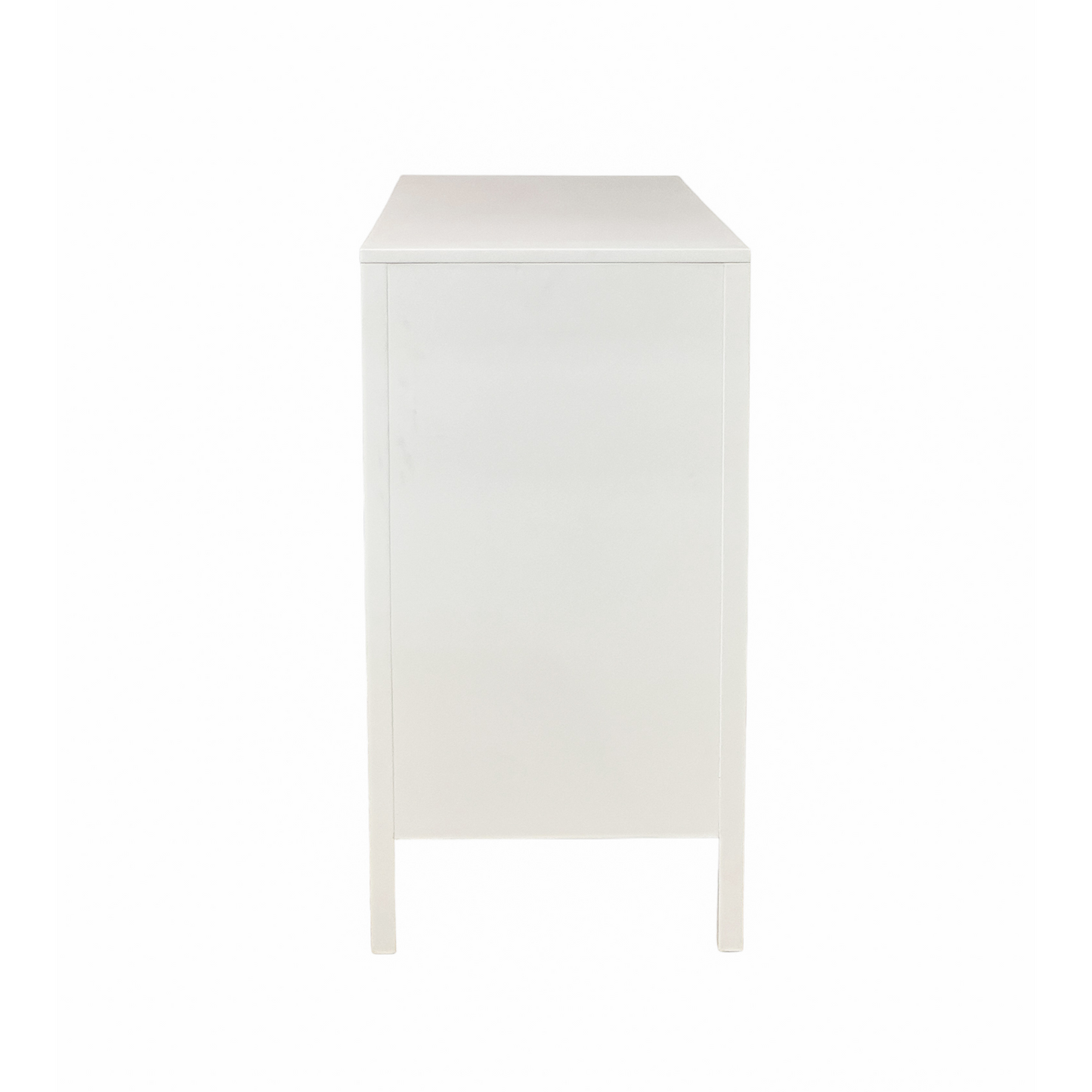 Santorini Hamptons 6 Drawer Timber/Rattan Dresser 140cm White