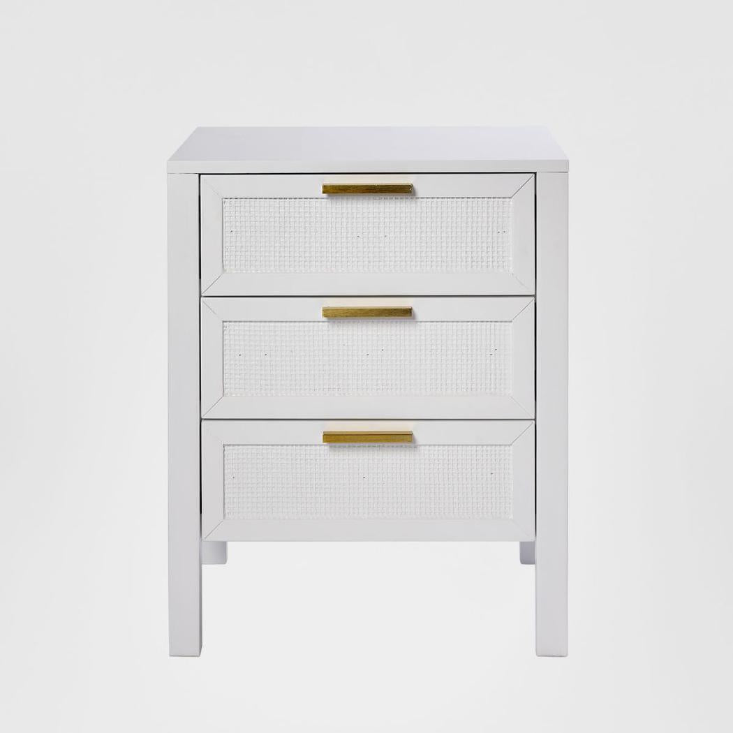 Santorini Bedside 3 Drawers White
