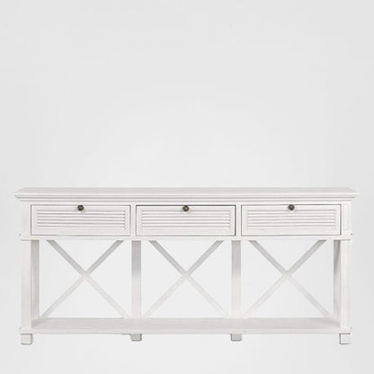 West Beach 3 Drawer Hamptons 190cm Console White