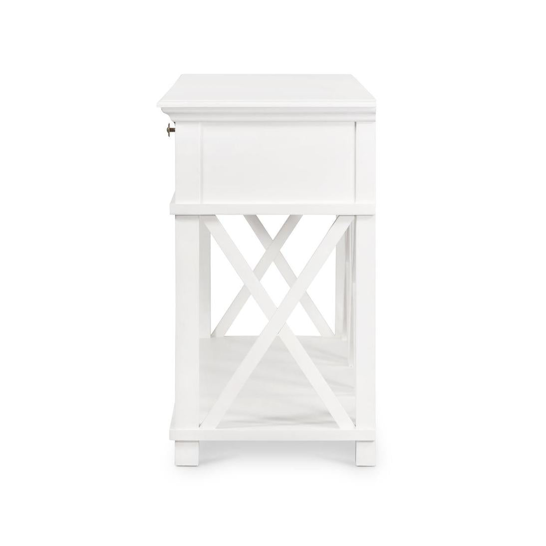 West Beach 3 Drawer Hamptons 190cm Console White